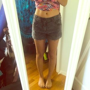 Free People Ash Corduroy Shorts Raw hem